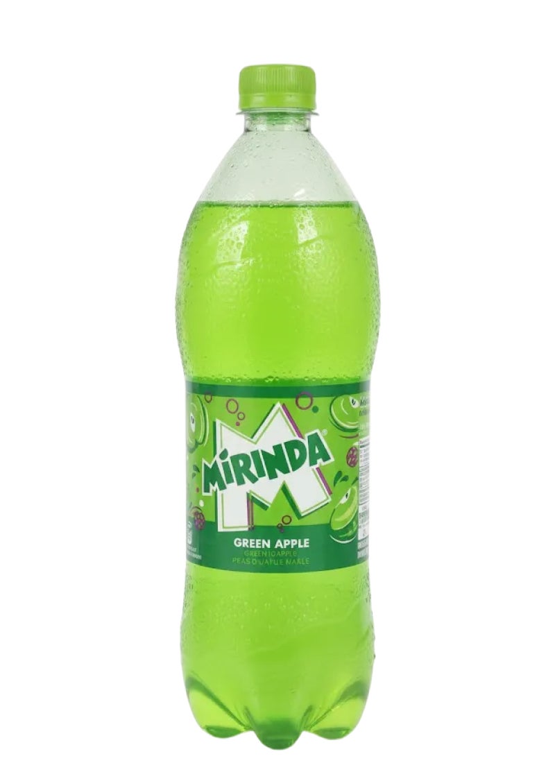 Mirinda Green Apple Carbonated Soft Drink Pet Bottle 1L - Image 1